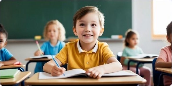 Des élèves en classe